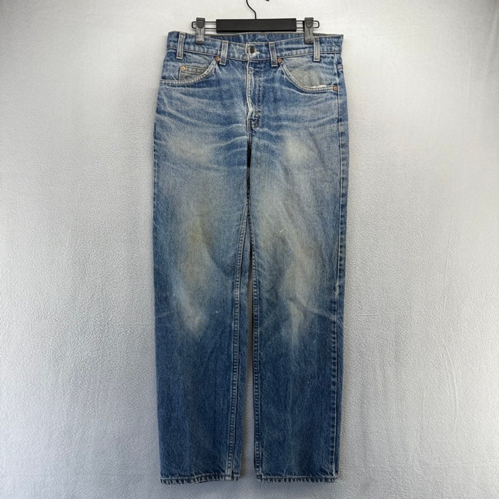 Vintage Levis Jeans mens 32x30 Blue Dark Wash Whisker Orange Tab Made in USA 90s